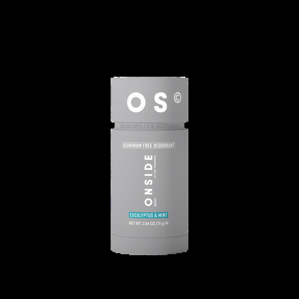 ONSIDE High Performance Deodorant | Aluminum Free | 48-Hour Odor Protection | Dermatologist Tested | Gentle on Skin, Built for Active Lifestyles | Santal Leather & Eucalyptus Mint | Performance Care