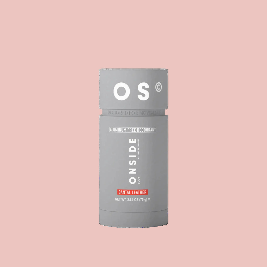 ONSIDE High Performance Deodorant | Aluminum Free | 48-Hour Odor Protection | Dermatologist Tested | Gentle on Skin, Built for Active Lifestyles | Santal Leather & Eucalyptus Mint | Performance Care