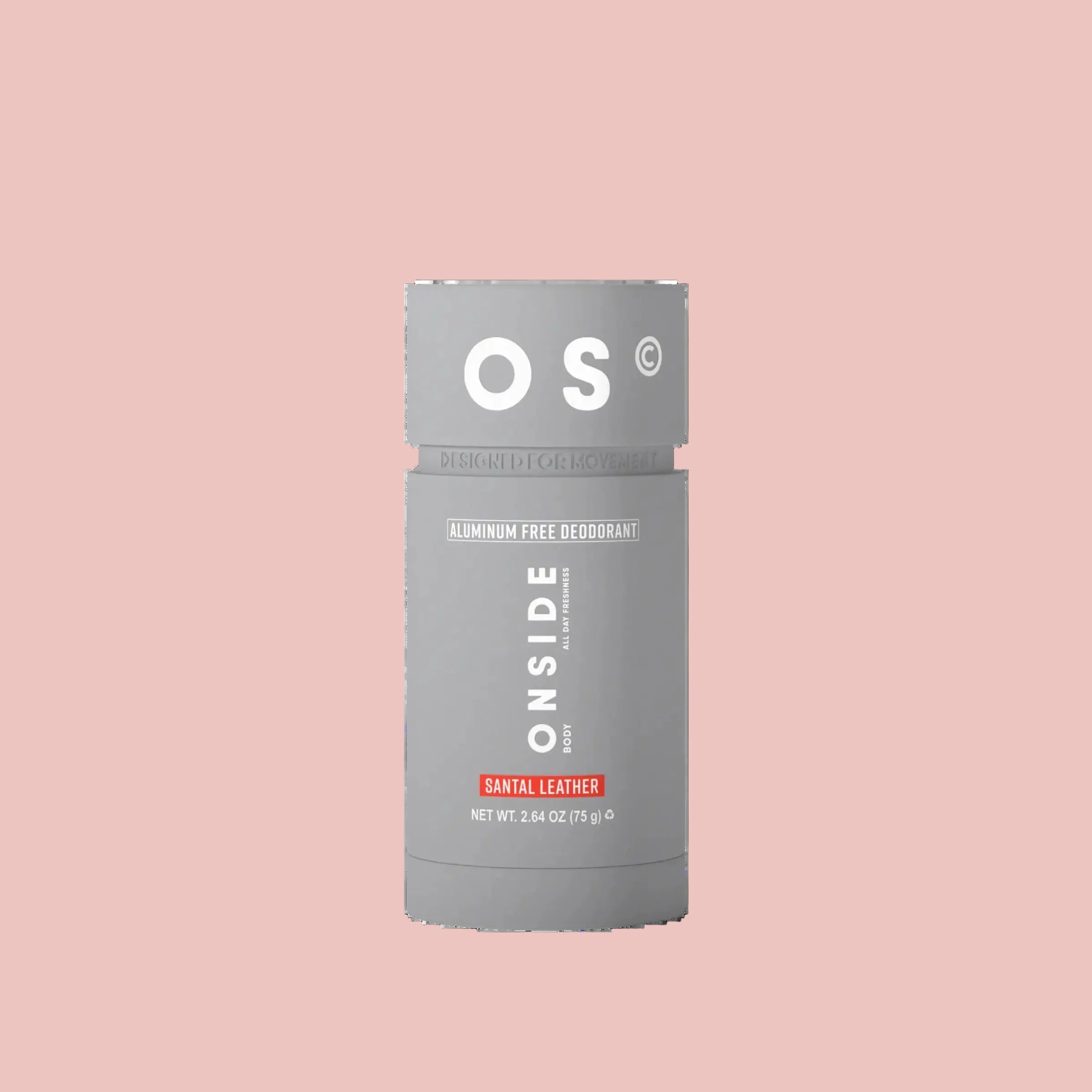 ONSIDE High Performance Deodorant | Aluminum Free | 48-Hour Odor Protection | Dermatologist Tested | Gentle on Skin, Built for Active Lifestyles | Santal Leather & Eucalyptus Mint | Performance Care