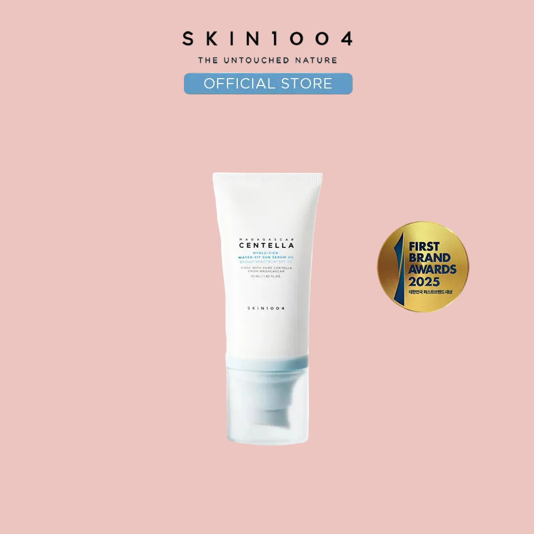 [SKIN1004 Official Shop] Hyalu-Cica Water-Fit Sun Serum UV 50Ml (OTC) - Lightweight Sunscreen for Daily Use, Korean Sunscreen, Watery and Creamy Texture, Sunscreen for Sensitive Skin