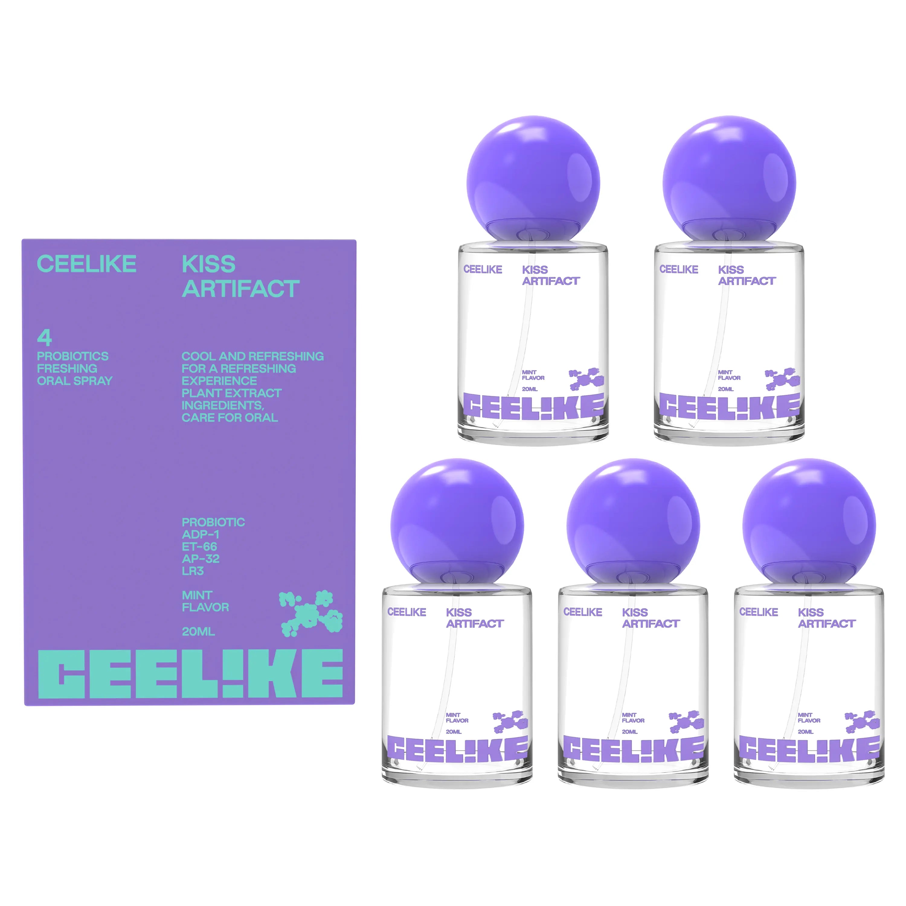 CEELIKE Oral Spray (20Ml) - Daily Minty Fresh Breath, Sugar-Free Oral Care, Portable, Long-Lasting Effect, Self Care Products, Probiotic Mouth Spray