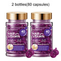 Hair Vitamin Capsules Infused with Violet Vitamins & Argan Oil for Color-Treated & Permed Hair Smooths Frizz Restores Silkiness & Shine 40 Capsules.