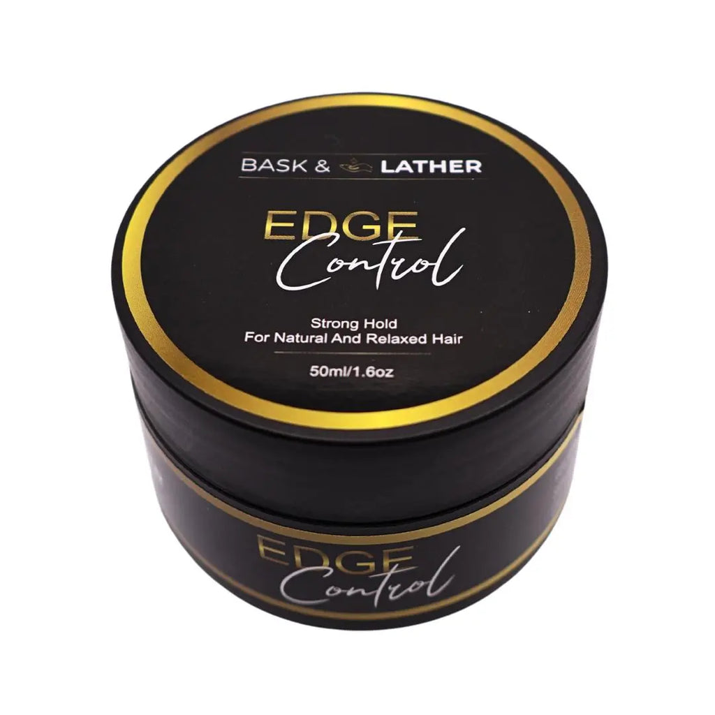 LARGE SIZE- STRONG HOLD - THICK EDGES- EDGE CONTROL BASK and LATHER Gel Haircare Strong Edge 5.3Oz