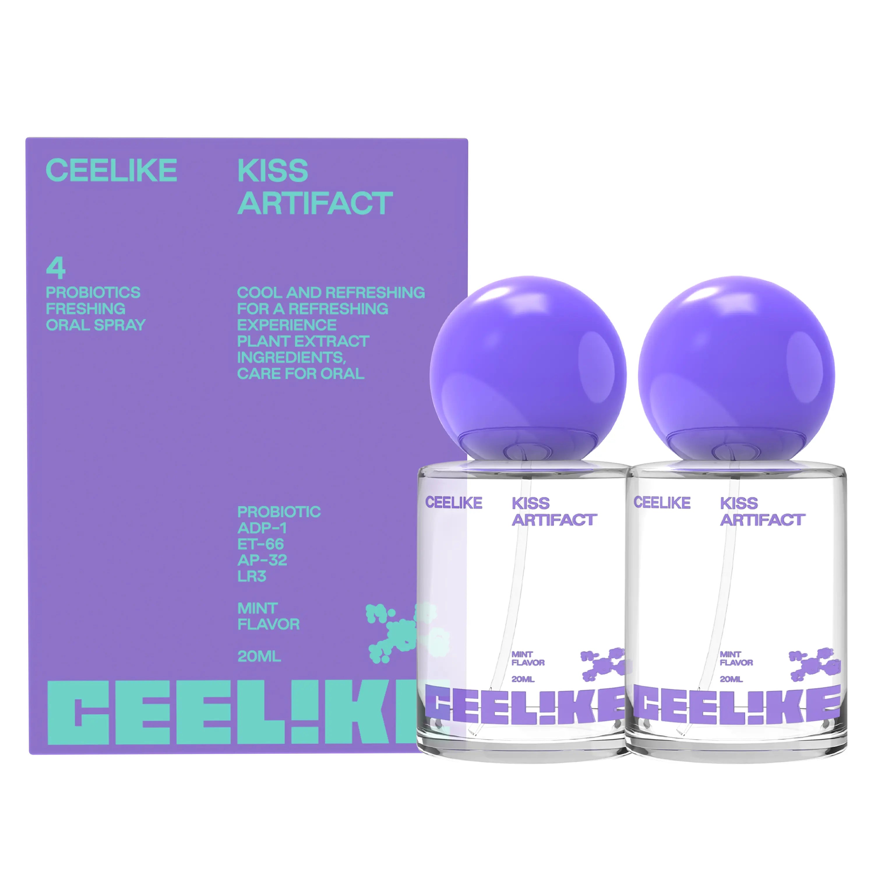 CEELIKE Oral Spray (20Ml) - Daily Minty Fresh Breath, Sugar-Free Oral Care, Portable, Long-Lasting Effect, Self Care Products, Probiotic Mouth Spray
