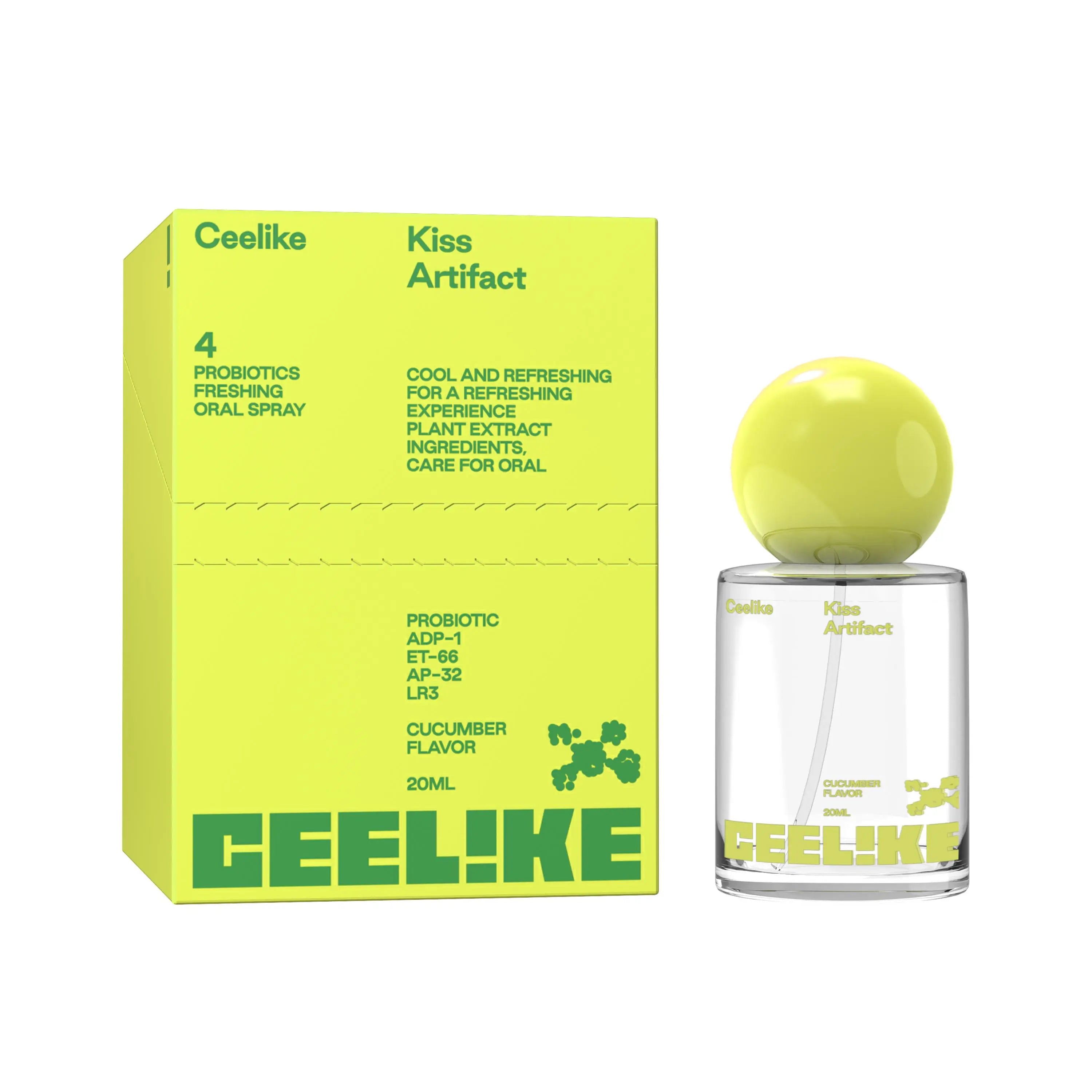 CEELIKE Oral Spray (20Ml) - Daily Minty Fresh Breath, Sugar-Free Oral Care, Portable, Long-Lasting Effect, Self Care Products, Probiotic Mouth Spray