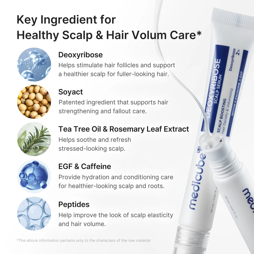 [NEW] [Medicube] Deoxyribose Scalp Serum | for Fuller-Looking Hair & Scalp Strengthening Roll-On Serum | Deoxyribose, Rosemary, EGF, Caffeine for Fine, Thin Hair | Korean Hair Care, K-Beauty