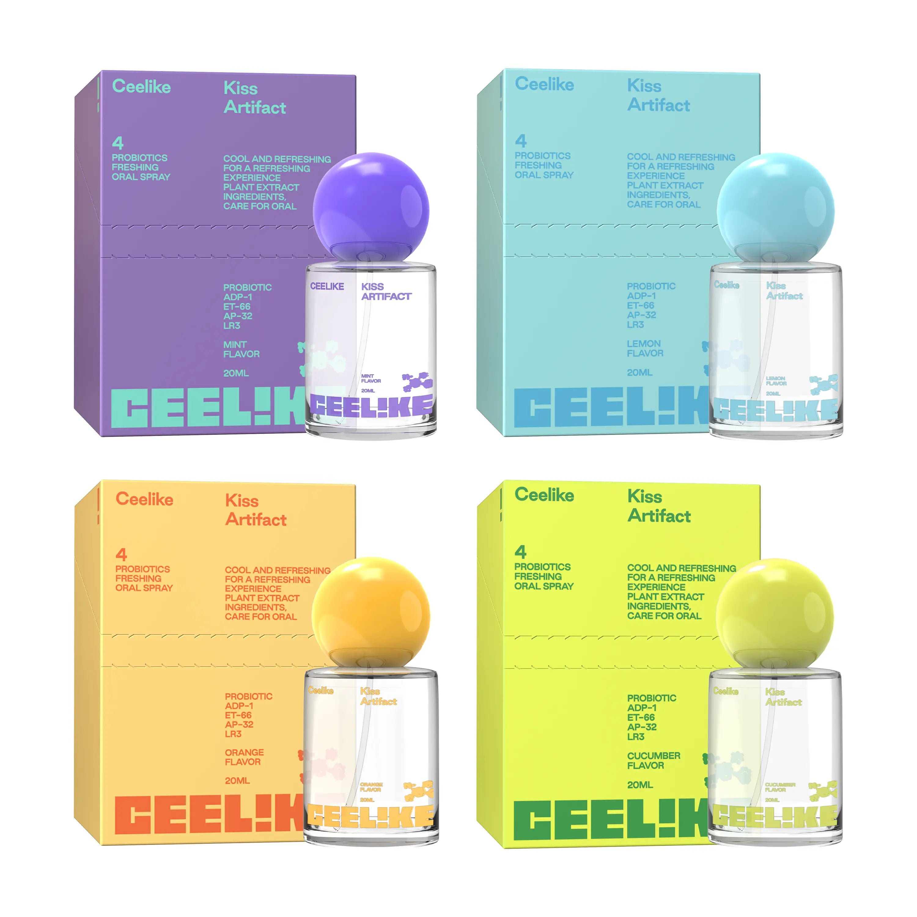 CEELIKE Oral Spray (20Ml) - Daily Minty Fresh Breath, Sugar-Free Oral Care, Portable, Long-Lasting Effect, Self Care Products, Probiotic Mouth Spray