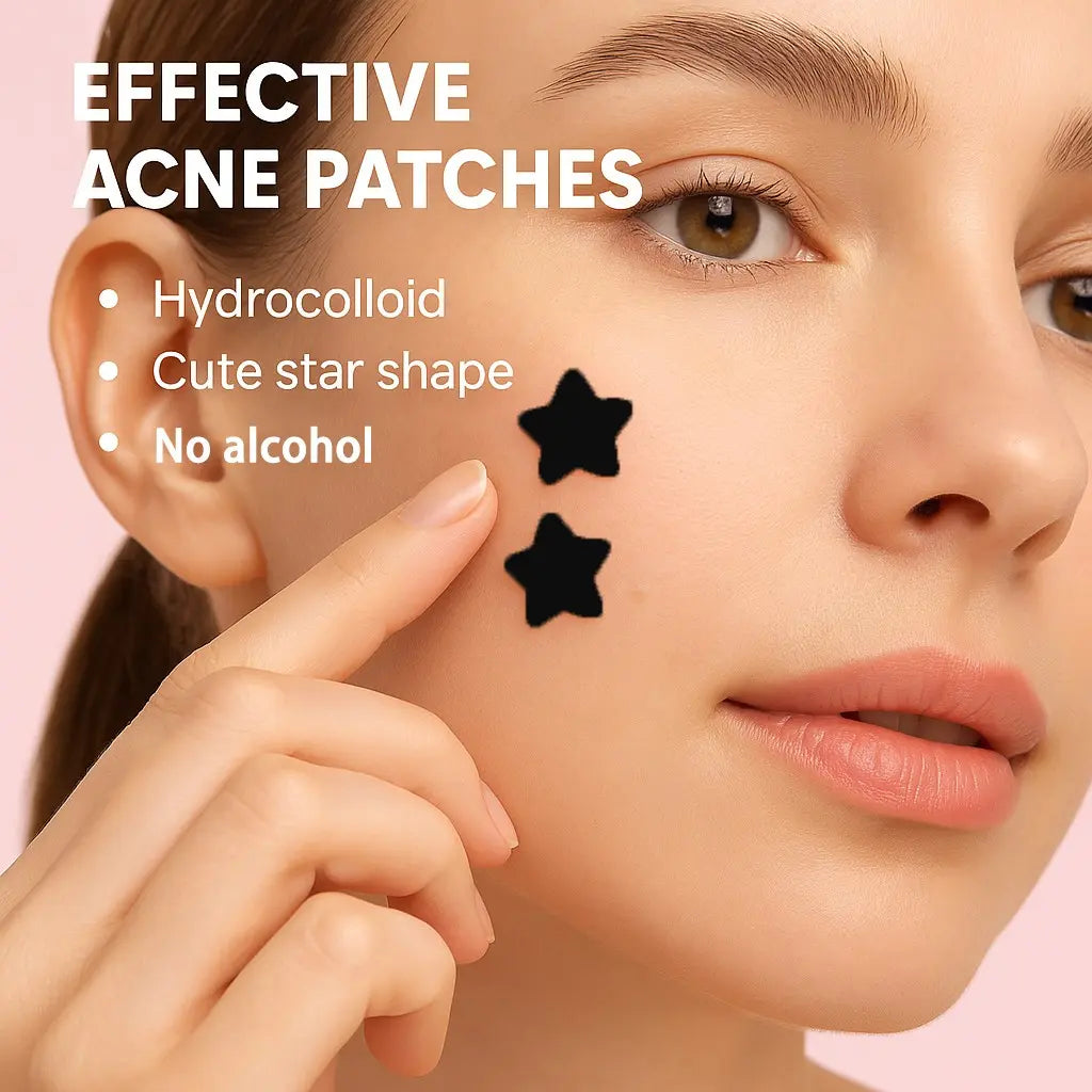 400/200 Pcs Hydrocolloid Acne Patches, Star Decorative Covers, Pimple Patches Cute, Pimple Stickers, Acne Spot Stickers, Waterproof, Non-Toxic, Fast Healing, Gentle on Skin, Essential Acne Care